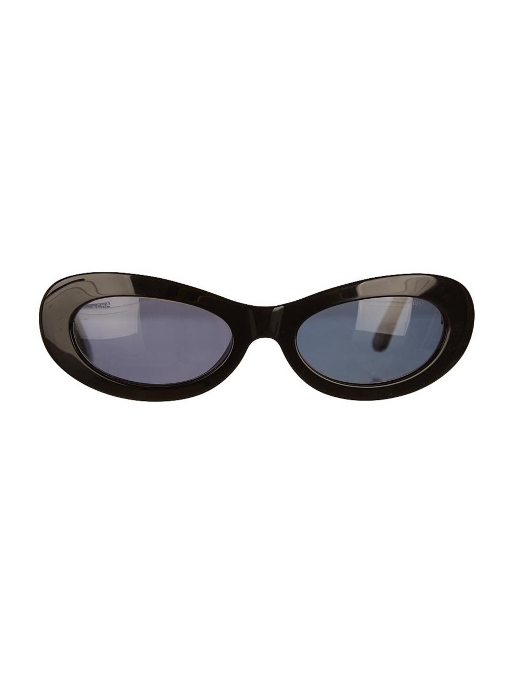 Vintage Chanel Oval Sunglasses with Blue Lenses